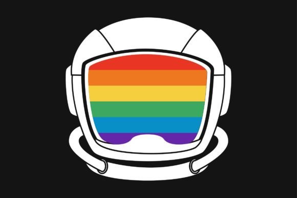 Astronaut Helmet Pride Gay SVG T-shirt Graphics & Crafts