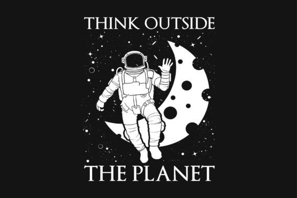 Astronaut Space SVG Vector T-shirt: Graphics & Crafts for Creative Marketing
