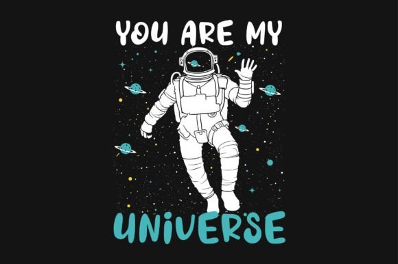 Astronaut Universe SVG Vector T-shirt Graphics