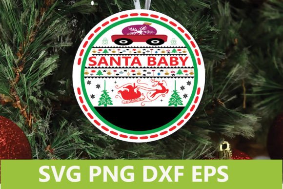 Christmas Sign SVG - Santa Baby: Graphics & Crafts for Branding