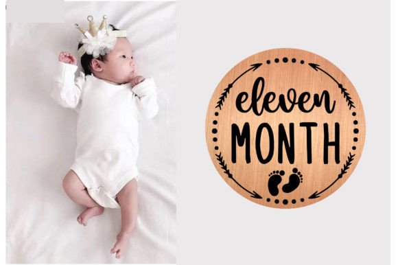 Eleven Month Baby Milestone SVG Design Review