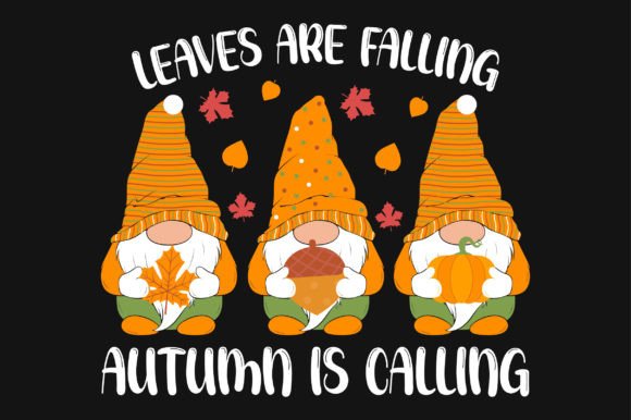 Gnome Fall Autumn Pumpkin SVG T-shirt Graphics