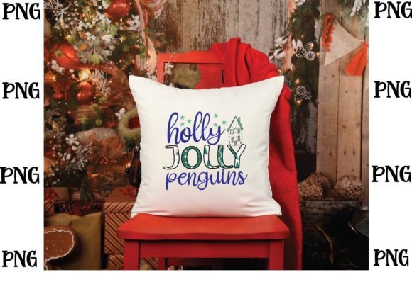 Holly Jolly Penguins Sublimation Svg Des