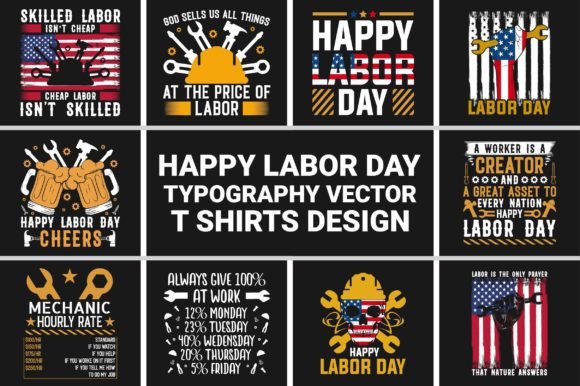 Labor Day Typography SVG Vector T-shirt