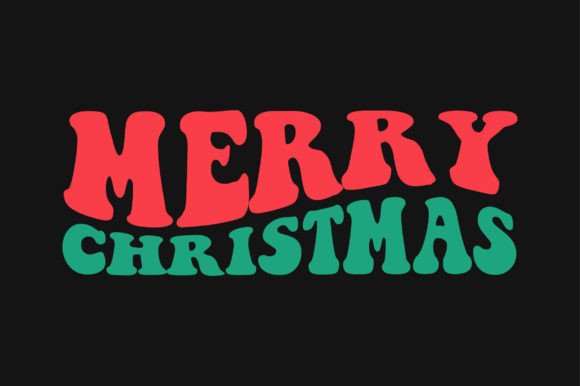 Merry Christmas Retro Wavy SVG T-shirt Graphics