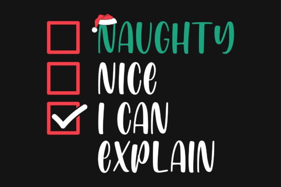 Naughty Christmas SVG Graphics for Crafts & Selling