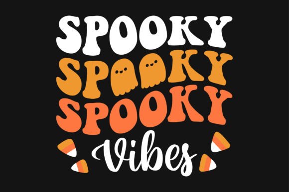Spooky Halloween Retro Wavy SVG T-shirt Graphics