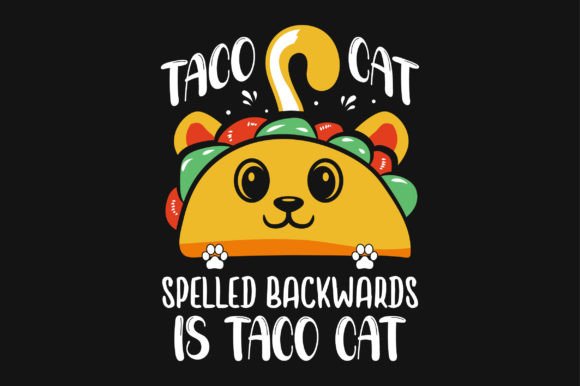 Taco Cat SVG Vector Illustration Graphics Crafts